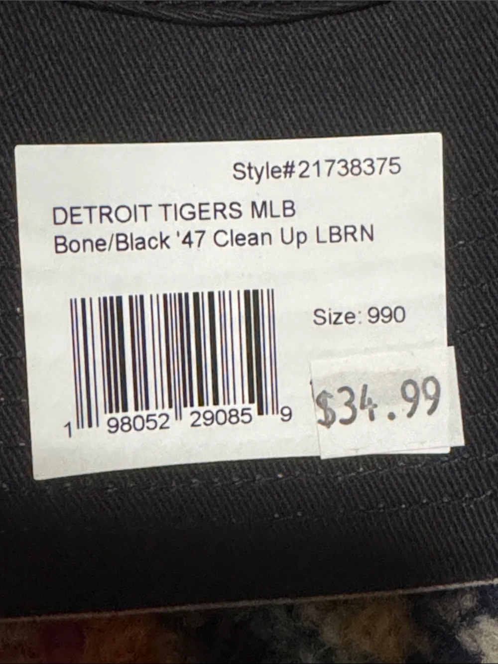 47 Clean Up Detroit 'D' Baseball Cap - Beige with Black Logo